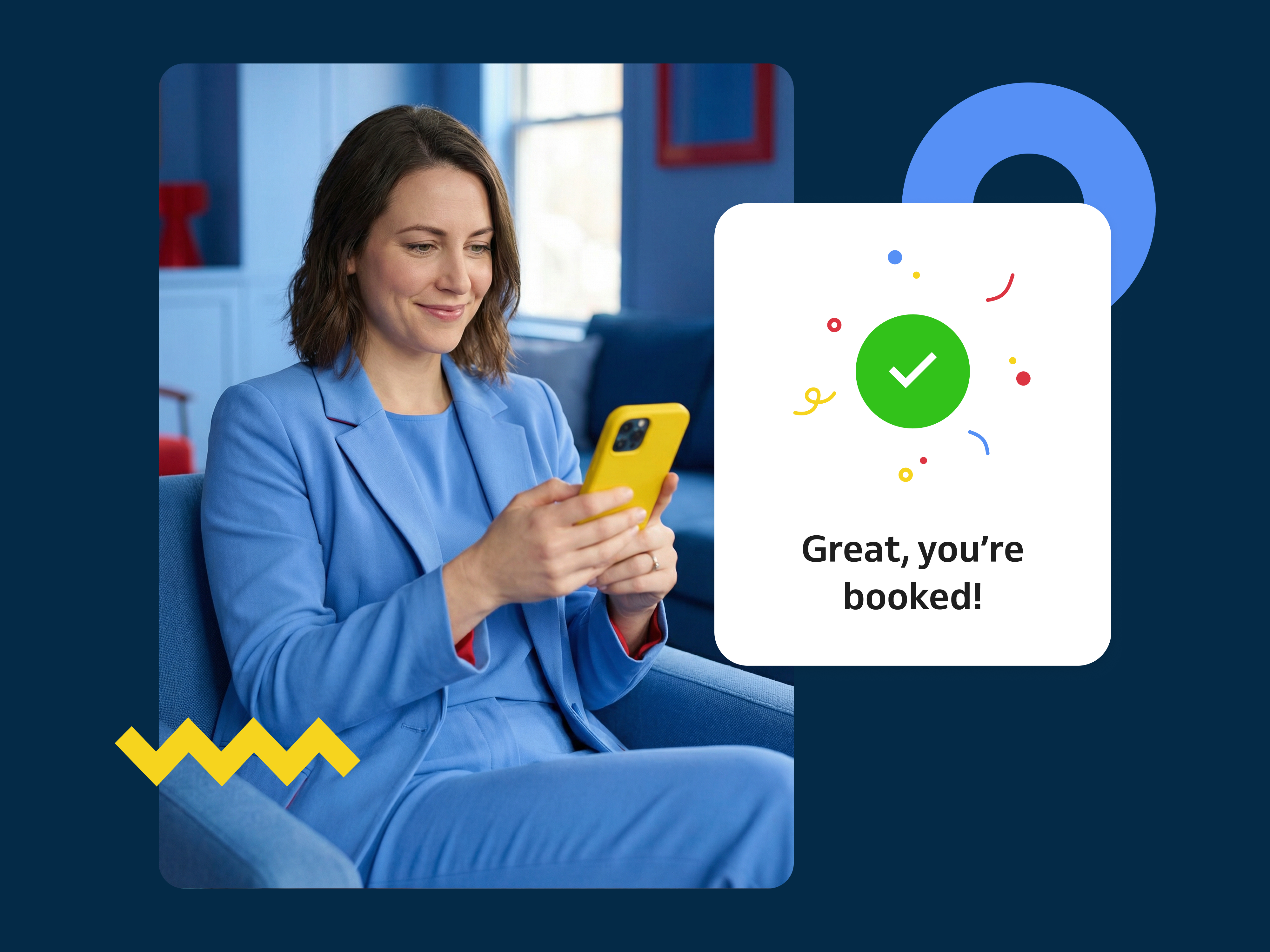 Booking on smartphone